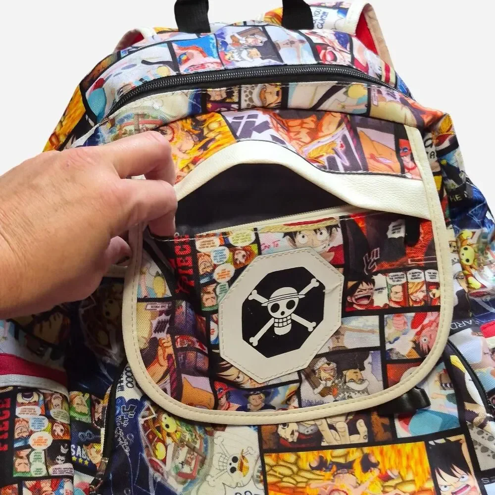 One-piece Manga Panel Print Backpack